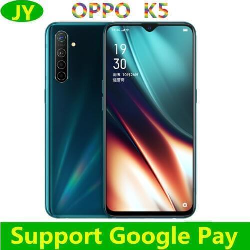 New Oppo K5 Mobile Phone 6.4" Snapdragon 730G Octa Core Super Amoled 8G RAM 256G ROM 30W Vooc Charge Android 9.0 oppo k5