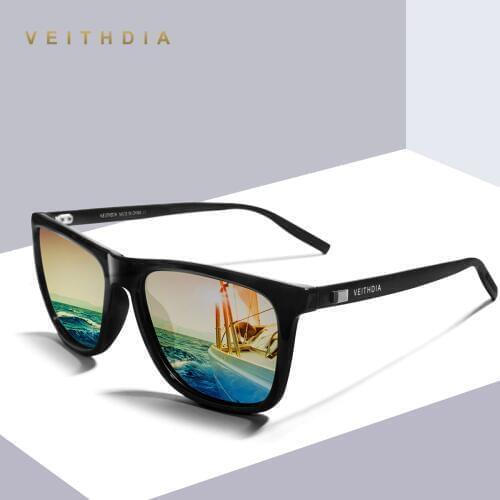 VEITHDIA Brand Unisex Retro Aluminum+TR90 Square Polarized Sunglasses Lens Vintage Eyewear Accessories Sun Glasses For Men/Women