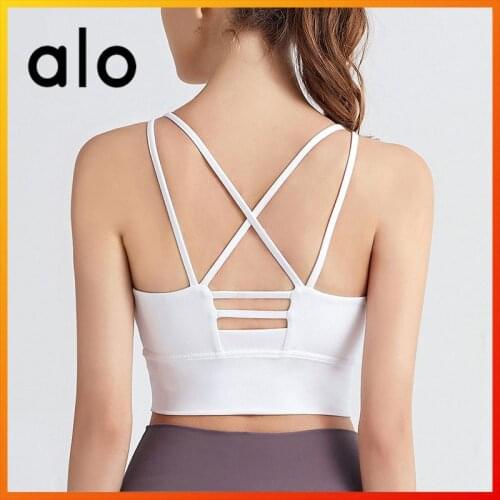 Alo Yoga Sports Bra Push Up Underwear Women Tight Shake-proof Fitness Running Yoga Crop Top Vest