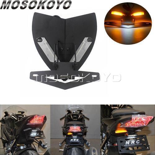 Motorcycle Tail Tidy LED Integarted Fender Eliminator Kit w/ License Plate Holder Signal Light For BMW S1000RR S1000R 2009-2014