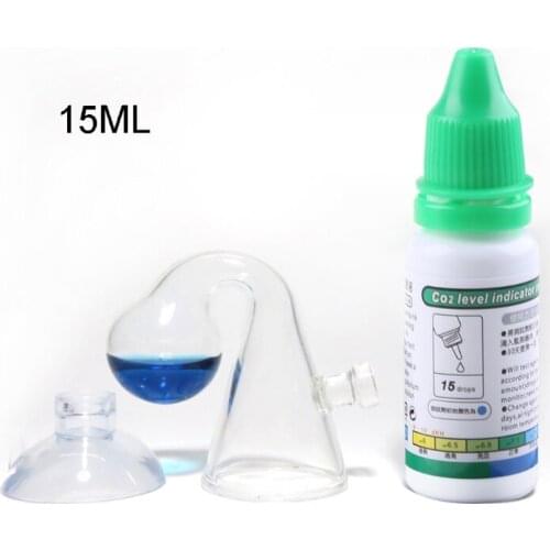 1Set CO2 Sucker Type Checker CO2 Tester Glass Monitor with Suction Cup for Fish Tank Aquarium Freshwater Planters