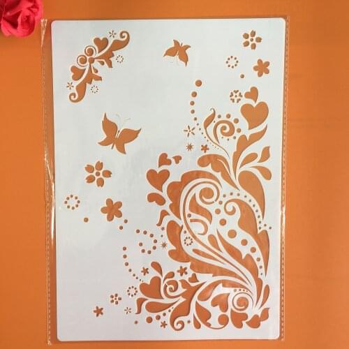 A4 29 *21cm DIY Stencils Wall Painting Scrapbook Coloring Embossing Album Decorative Paper Card Template, arts mandala stencil