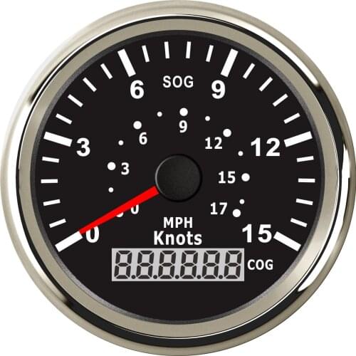 SAMDO 0-17MPH 0-15Knots 85mm Universal GPS Speedometer Gauge Odometer For ATV UTV Motorcycle Marine Boat Buggy