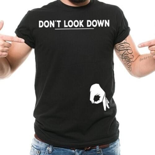 Don't Look Down Circle Funny T-shirt Graphic T Shirts Oversized T Shirt Customized Products