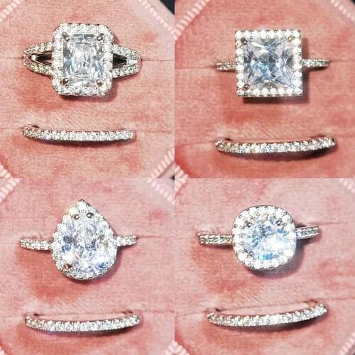 ZAKOL Fashion AAA Marquise Cut Cubic Zirconia Engagement Rings for Women Cz Crystal Leaf Party Wedding Jewelry FSRP2120