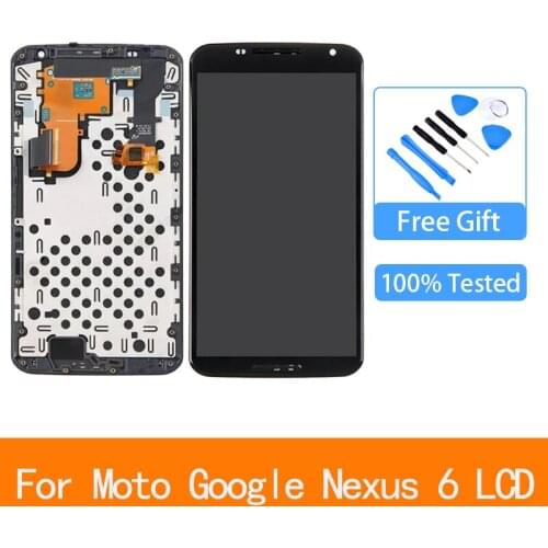 AMOLED 5.96" For Motorola Google Nexus 6 XT1100 XT1103 LCD Display Touch Screen AAA Quality Digitizer Assembly Replacement Part