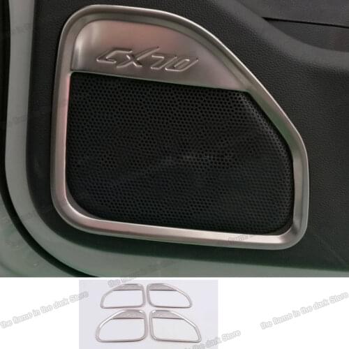 Lsrtw2017 abs car door sound frame trims for changan cx70 cx70t 2016 2017 2018 2019 2020 2021 accessories speaker chrome