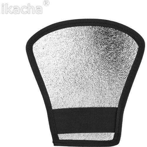 2 in 1 Silver/White Camera Flash Diffuser Softbox Photo Flash Light Reflector For Canon 580EX 550EX Cameras Size 11*18*20cm
