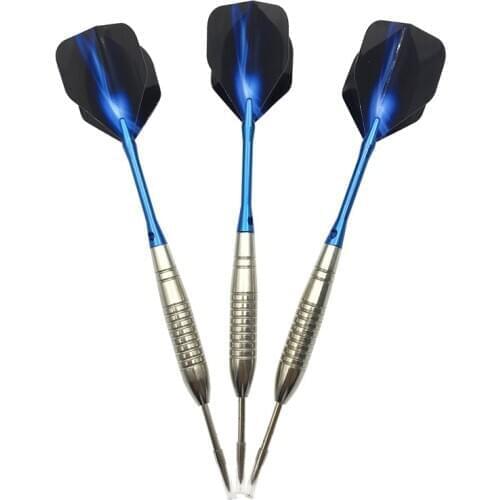 3Pcs Steel Darts Accessories 22g Standard Hard Darts Throwing Sports Games Blue Aluminum Shafts Dart Flights Dardos Flechette