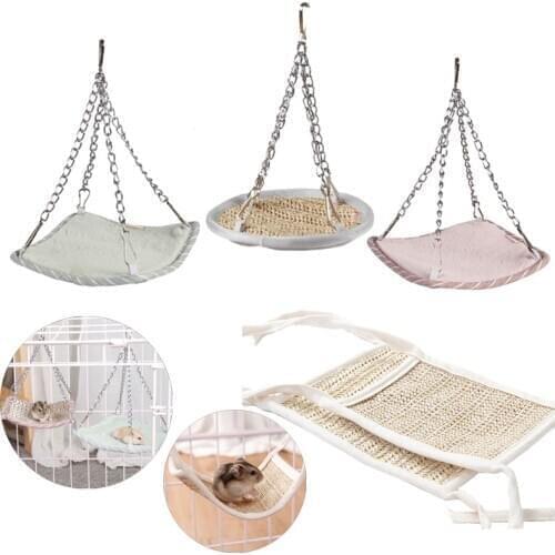 3 Types Straw Small Pet Cage Hammock Mini Animal Hanging Swing Hammock Small Pet House Bed New Born Dog Cat Hedgehog Guinea