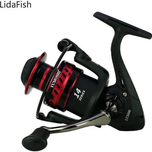 5.2:1/4.7:1 Spinning Fishing Reel 2021 NEW 2000-7000 Series Metal Spool Fishing Reel Handle Folding Rocking Arm