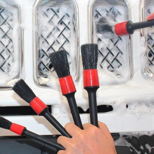 5PCS/Set Car Detailing Brush Cleaning Wheels Dashboard Air-conditioning Air Outlet Brushing Edge Gap Brushing Auto Washing Tool