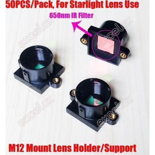 50PCS/Pack Starlight Lens Use 650nm IR Filter M12 Mount CCTV Lens Support Holder Bracket Adapter Spacing for Camera Module Board