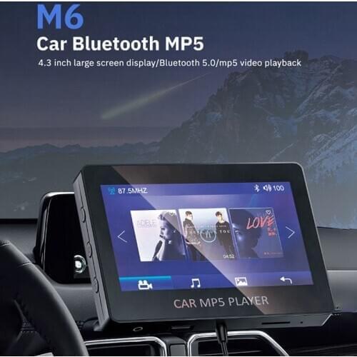 Car MP5 Player Bluetooth 5.0 FM Transmitter Support TF U Disk Music Player Car Player Car Electronic for Cars M6