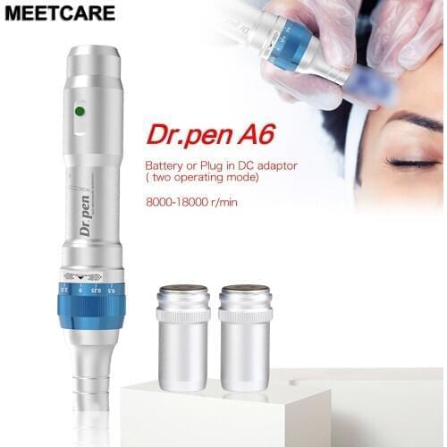 Wireless Dr Pen A6 Derma Pen Auto Microneedle Electric Micro Rolling Stamp Meso Tattoo Acne Scar Removal Skin Care Beauty