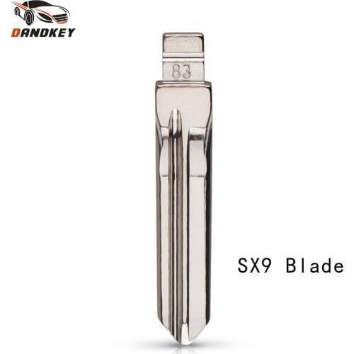 Dandkey 83# Metal Replacement Flip Folding Remote Key Blade Uncut Car Key Blank For Peugeot Citroen SX9 Key Blade