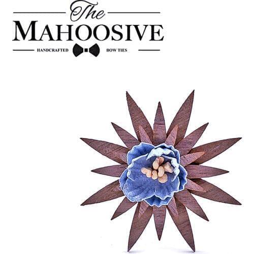 Handmade Wooden Brooch Wedding Lapel flower Brooches Retro Lapel Pins for Men Suit Men Fashion wood decoration for men wedding