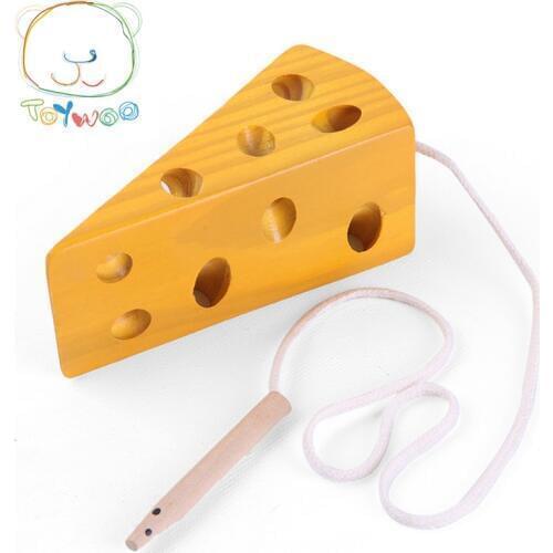 Threading Kids Wood Activity Puzzle Game Developmental Toy Intelligence Early Development And Education For Baby Kids Children