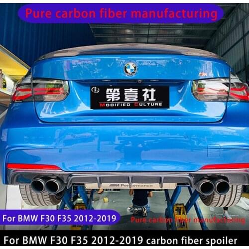 For BMW 3 series F30 F35 F80 carbon fiber diffuser, BMW the3 2012-2019 carbon fiber modification rear bumper spoiler