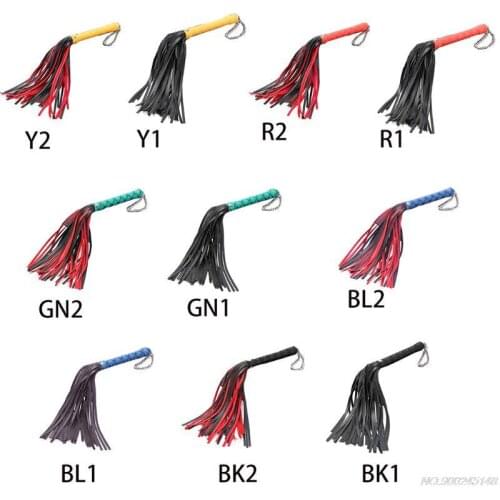 Erotic Roleplay Sex Toys Fetish Pounding Whip with Metal Chain Contrast Color Tassels BDSM Bondage Flogger y20 21 Dropship