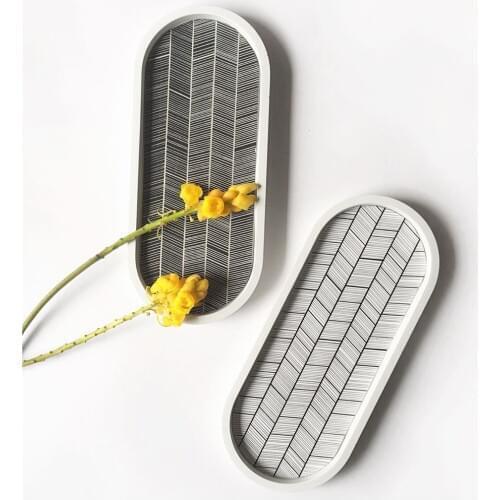 Concrete Oval Plate Molds Silicone Coaster Molds Cement Key Tray MOLDS Plaster Holder Molds
