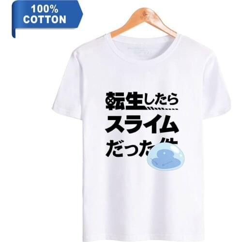 That Time I Got Reincarnated as a Slime Fashion 100% Cotton T-shirt Men Summer Short Sleeve Tshirt Casual Streetwear T shirt