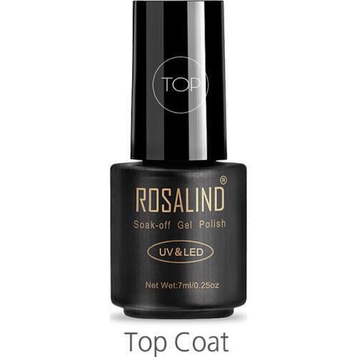 ROSALIND Top Coat 7ml Gel Nail Polish Protect Nails UV LED Lamp Semi Vernis Permanent Nail Art Soak off Gel Nail Polish