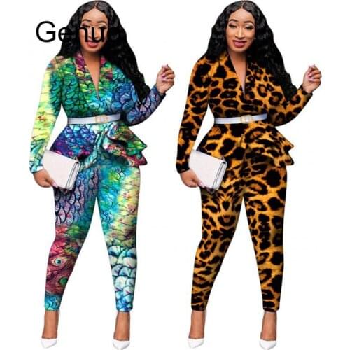 2 Piece Set African Clothes Print Dashiki New Dashiki Fashion Suit (Top And Pants) Super Elastic Party Plus Size Suits For Lady