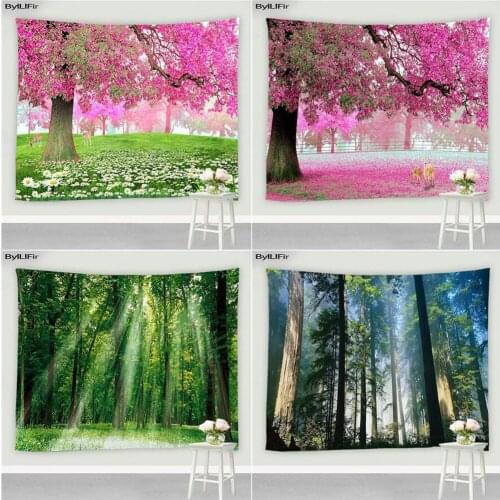 Beautiful Red Big Tree plant Printed Wall Tapestry Cheap Hippie Wall Hanging Bohemian Wall Tapestries Rug Mandala Wall Art Decor