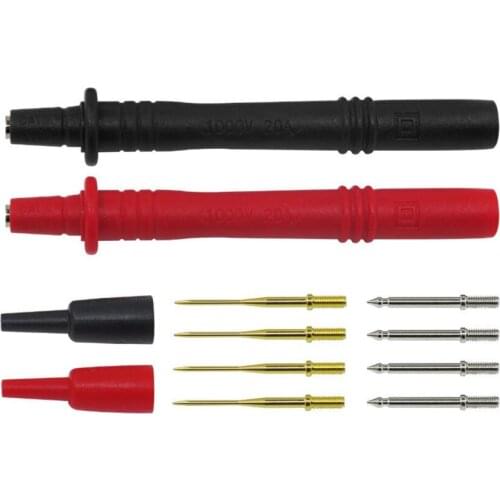 Multimeter Test Pen Tool 1000V/20A Red And Black Household Tools Multi-purpose P8001 Copper HDPE 2pcs Probe Replaceable