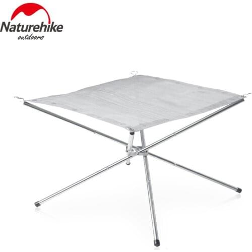 Naturehike Foldable Fire Rack Outdoor Barbecue Grill Stainless Steel Camping Grill Firewood Stove