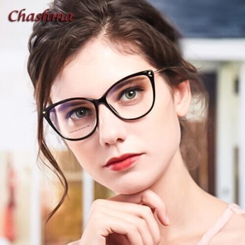 Cat Eye Optical Glasses Frame TR90 Women Square Spectalces Students Fashion Gafas Prescription Lenses