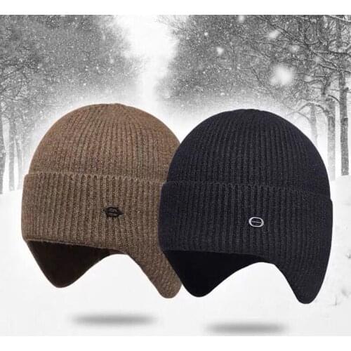 Fall Winter Mens Faux Rabbit Velvet Hat Protect Ears Soft Thick Warm Hood Rabbit-like Wool Caps Outdoor Cycling Skiing Hats