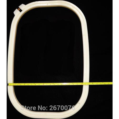 Oval 8.3*12.2' Embroidery Frame Adjustable Rectangle Plastic Cross Stitch Hoop Ivory Art Craft DIY Hoops Sewing Tools 1pc