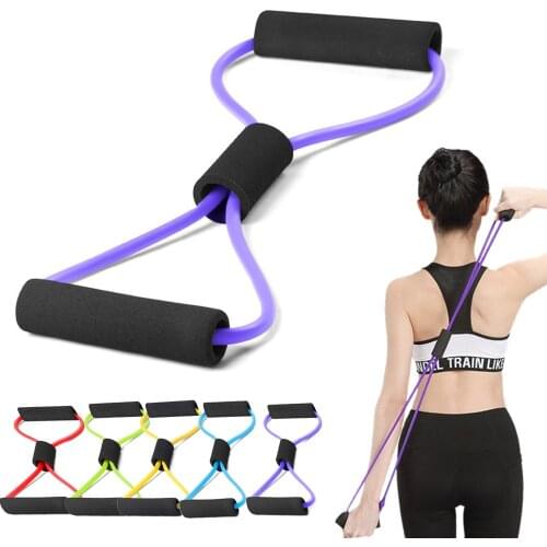 Pilates Yoga Fitness Rope Resistance Bands Rubber Elastic Bands Back Training Rope Portable Fitness Equipment Exercise At Home
