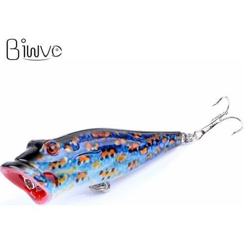 Biwvo Crankbait 8cm 12.4g Lures Wobbler Popper Winter Wobbler For Trolling Goods For Fishing Hard Jigging Mold For Sea Ice River