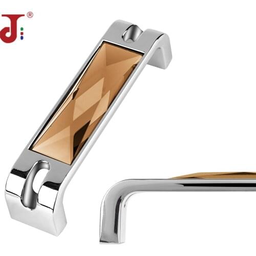 Luxury Simple Style Door Knobs Alloy Zinc Handle For Furniture Sliding Glass Door Handle Cabinet Kitchen Cupboard Crystal Pull