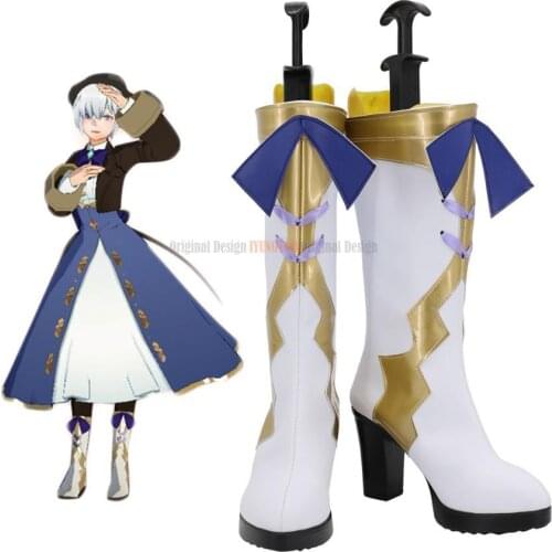 The Lord of Heroes Vanessa Cosplay Boots White Shoes Custom Made High Heel