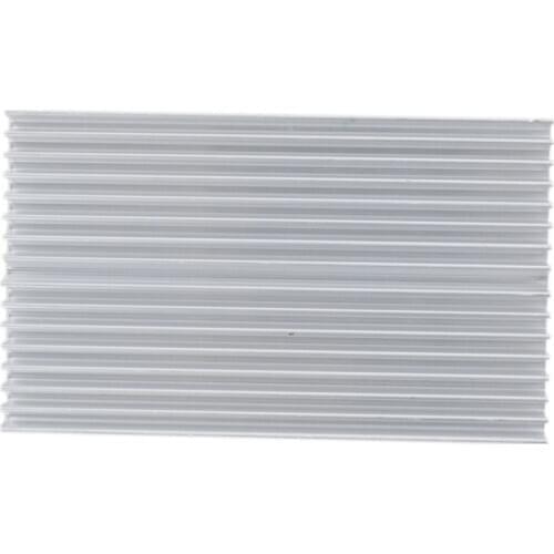 Silver Tone Aluminum Cooler Radiator Heat Sink Heatsink 100x60x10mm