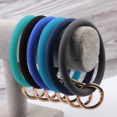 Silicone Key Ring Bracelet Bangle Key Chain Silicon Band Key Ring Jewelry Silicone Bangle Key Ring Wrist O Key Chain Wrist