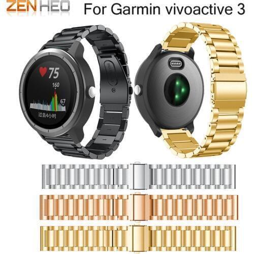 20mm Stainless steel Wristband for Garmin Vivoactive 3 band strap bracelet watch Band Replacement Strap for Garmin VivoactIve 3