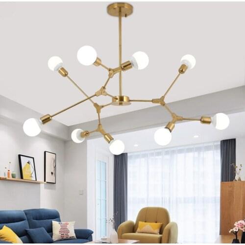 Modern Art Tree Branch Pendant Lamp Black/Gold Suspension E27 Lighting Fixture Living Room Bedroom Home Decor