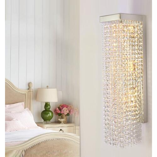 Modern crystal wall lamp living room light bedroom bedside wall sconce restaurant light clothing store hotel crystal wall lamp