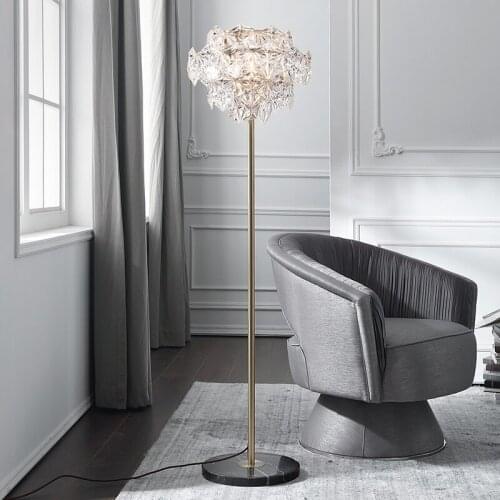 Modern light luxury glass American Nordic living room bedroom study model room simple creative exhibition hall floor lamp