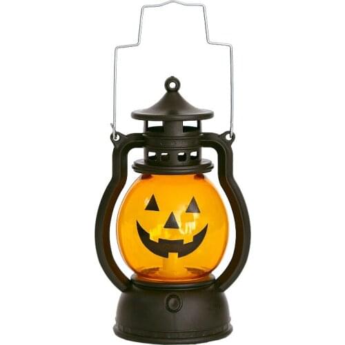 Halloween Pumpkin Lamp LED Pony Lantern Kindergarten Childrens Portable Horror Atmosphere Decorations Party Decor