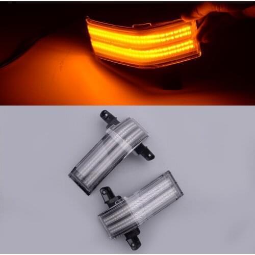 LED Dynamic Dual-Row Strip Side Mirror Turning Marker Light Lamp 12V Fit For Chevrolet Silverado GMC Sierra 2016 2017 2018 2019