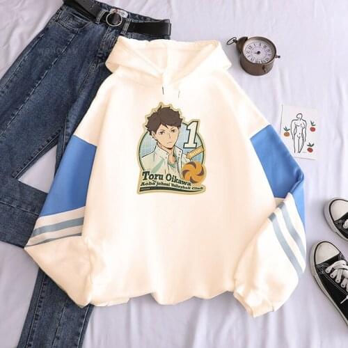 Funny Anime Haikyuu Oikawa Tooru Hoodies Men Fashion Japan Manga Aoba Jousai High Harajuku Casual Winter Women Sweatshirt Tops
