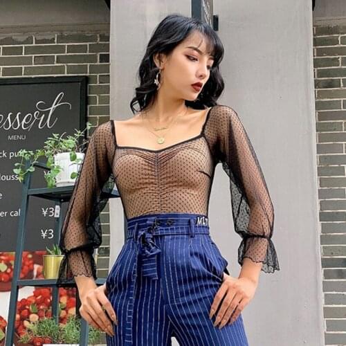 Latin Dance Tops Puff Sleeves Women Practice Dancing Clothes Sexy Bandage Backless Performing Tops Samba Tap Dance Wear BL4824