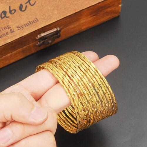 24k Gold Women Gold big Dubai Bride Wedding Ethiopian Bracelet Africa Bangle Arab Jewelry Gold Charmgirls India Bracelet gifts