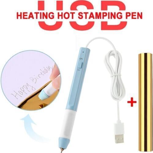 0.8/1.5mm Tip Heat Foil Pen & 15cm*3m Hot Stamping Foil USB Powered For DIY Luggage Tag Foil Project Calligraphy Lettering 2020